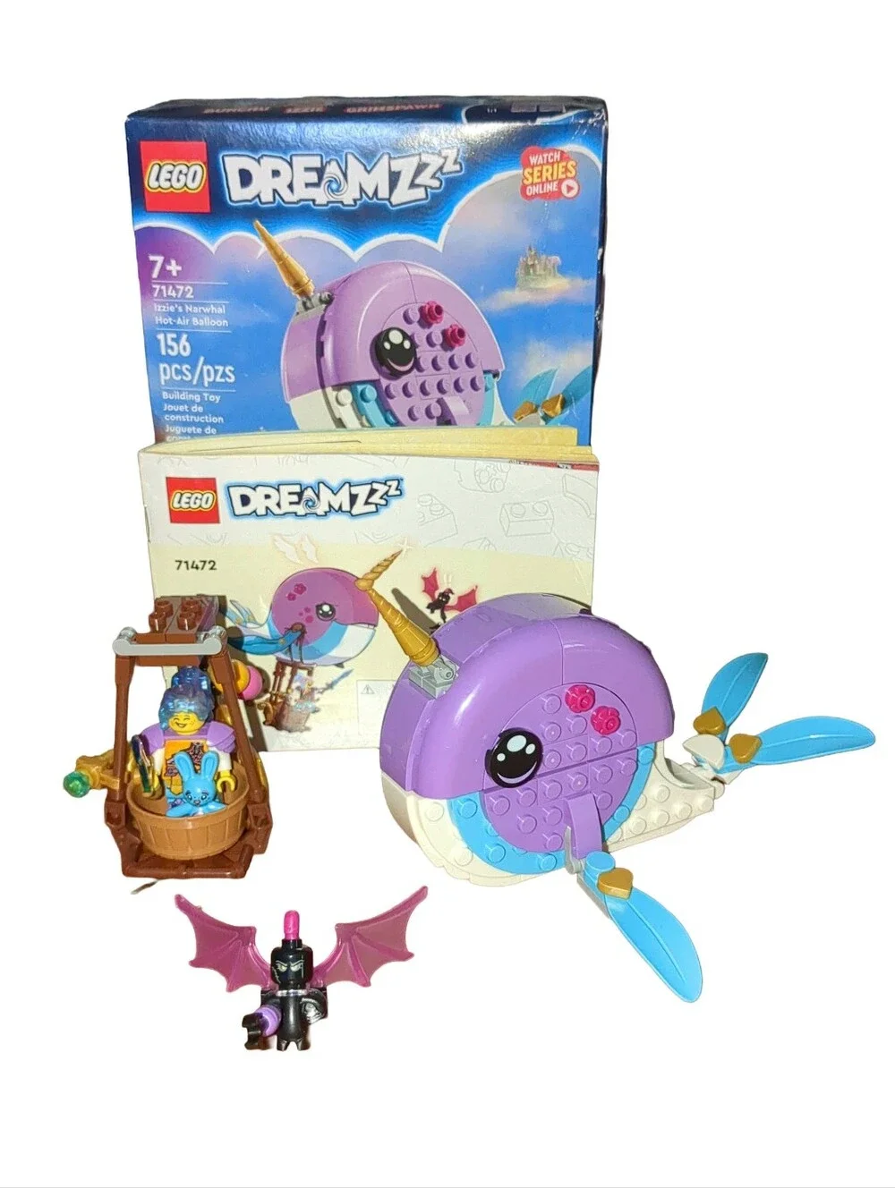 LEGO DREAMZzz Izzie’s Narwhal Hot-Air Balloon Set 71472 Complete w/ Box